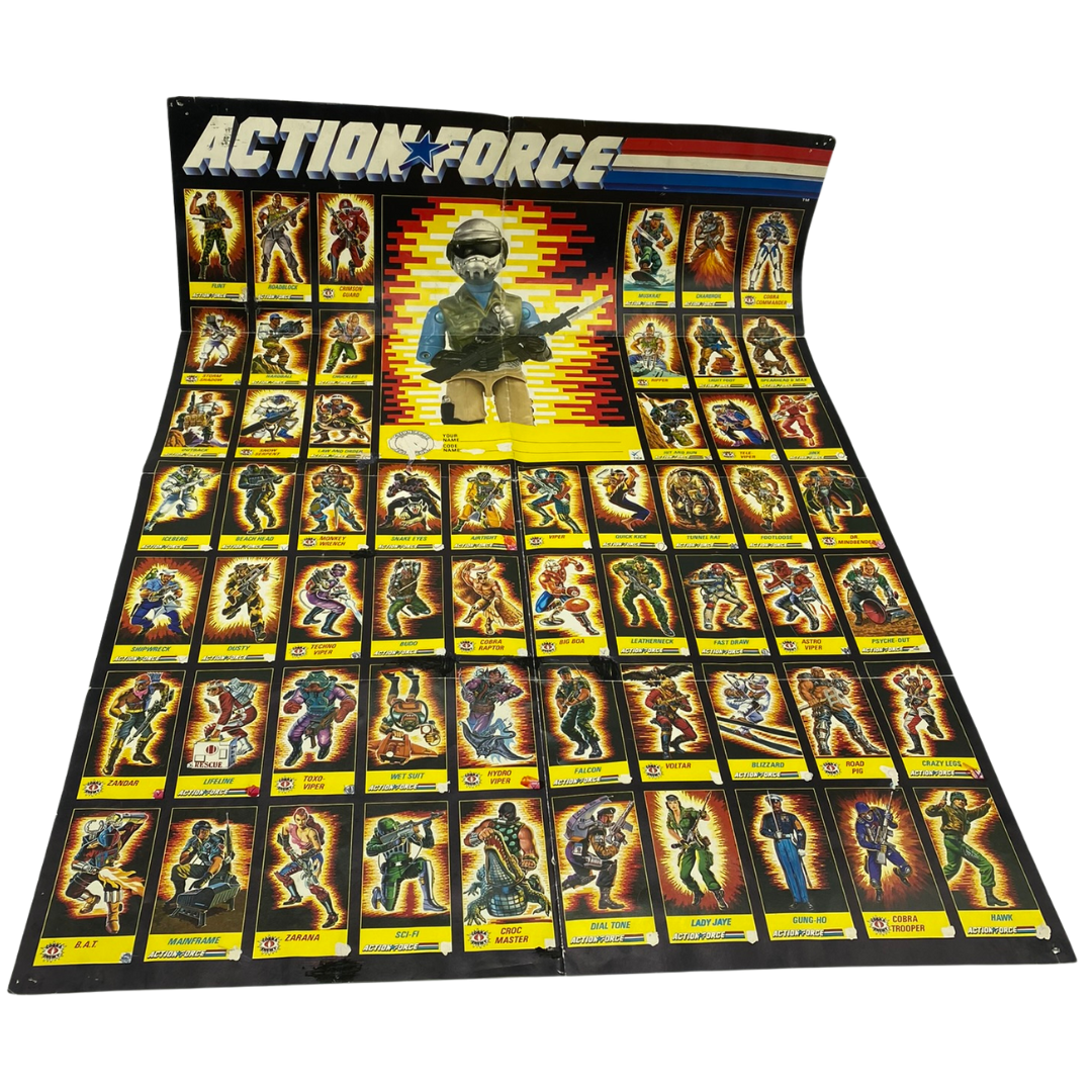 Action Force GI Joe vintage Steel Brigade Poster marked with pen and tippex 267