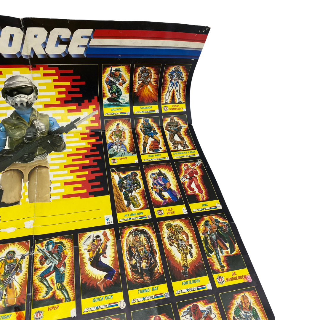 Action Force GI Joe vintage Steel Brigade Poster marked with pen and tippex 267