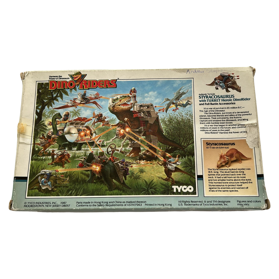 Dino Riders Styracosaurus Boxed With Inserts not complete 691