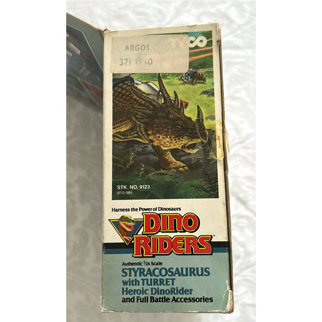 Dino Riders Styracosaurus Boxed With Inserts not complete 691