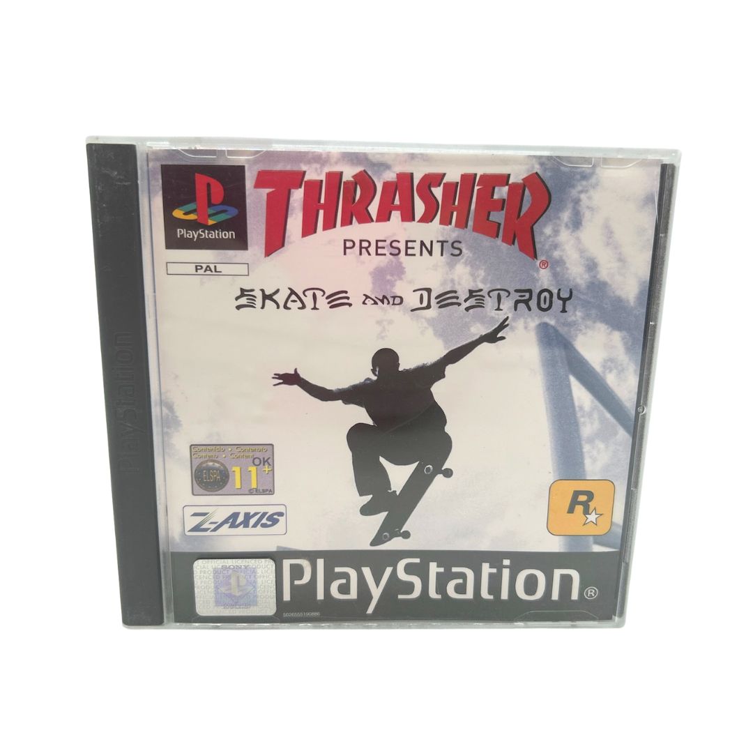 Thrasher Skate and Destroy for Sony PlayStation 1 PAL Version with Manual