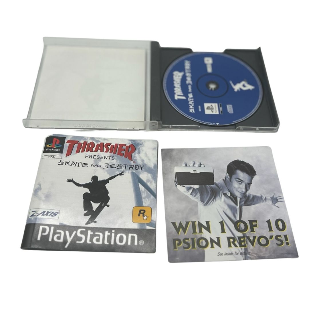 Thrasher Skate and Destroy for Sony PlayStation 1 PAL Version with Manual