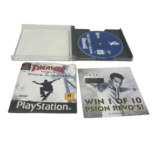 Thrasher Skate and Destroy for Sony PlayStation 1 PAL Version with Manual