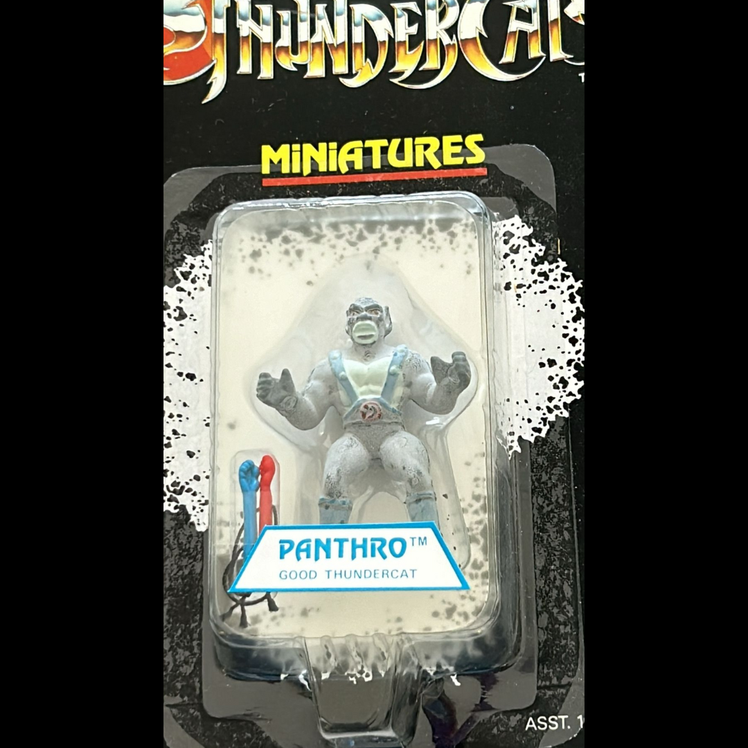 Thundercats Panthro Mini Figure Miniatures MOC frosted figure Vintage 1980's