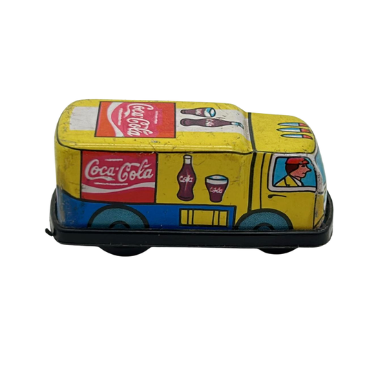 Tinplate Coca Cola Delivery Truck  made in Japan friction Motor 377