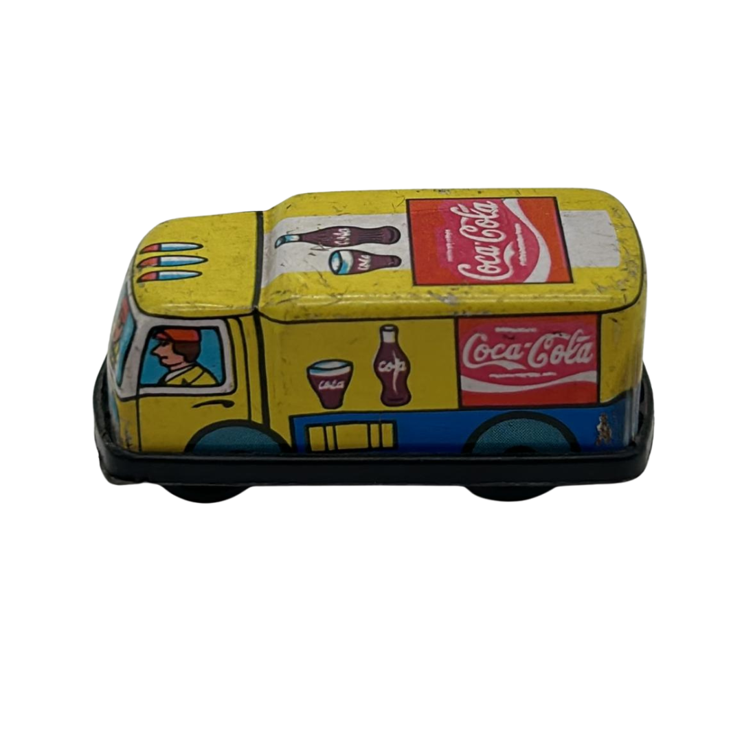 Tinplate Coca Cola Delivery Truck  made in Japan friction Motor 377