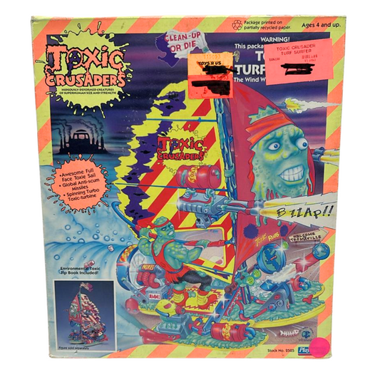 Toxic Crusaders Toxic Turf Surfer in box with unused contents