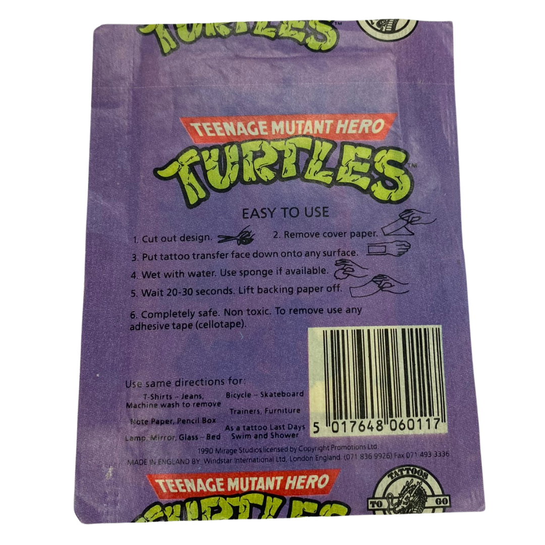 Teenage Mutant Hero Turtles Super Transfer Tattoos unopened