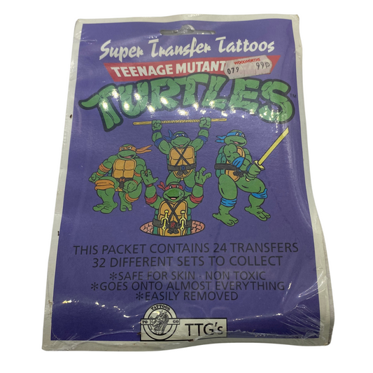 Teenage Mutant Hero Turtles Super Transfer Tattoos unopened 24 transfers sealed