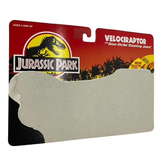 Jurassic Park Velociraptor Dinosaur cardback by Kenner