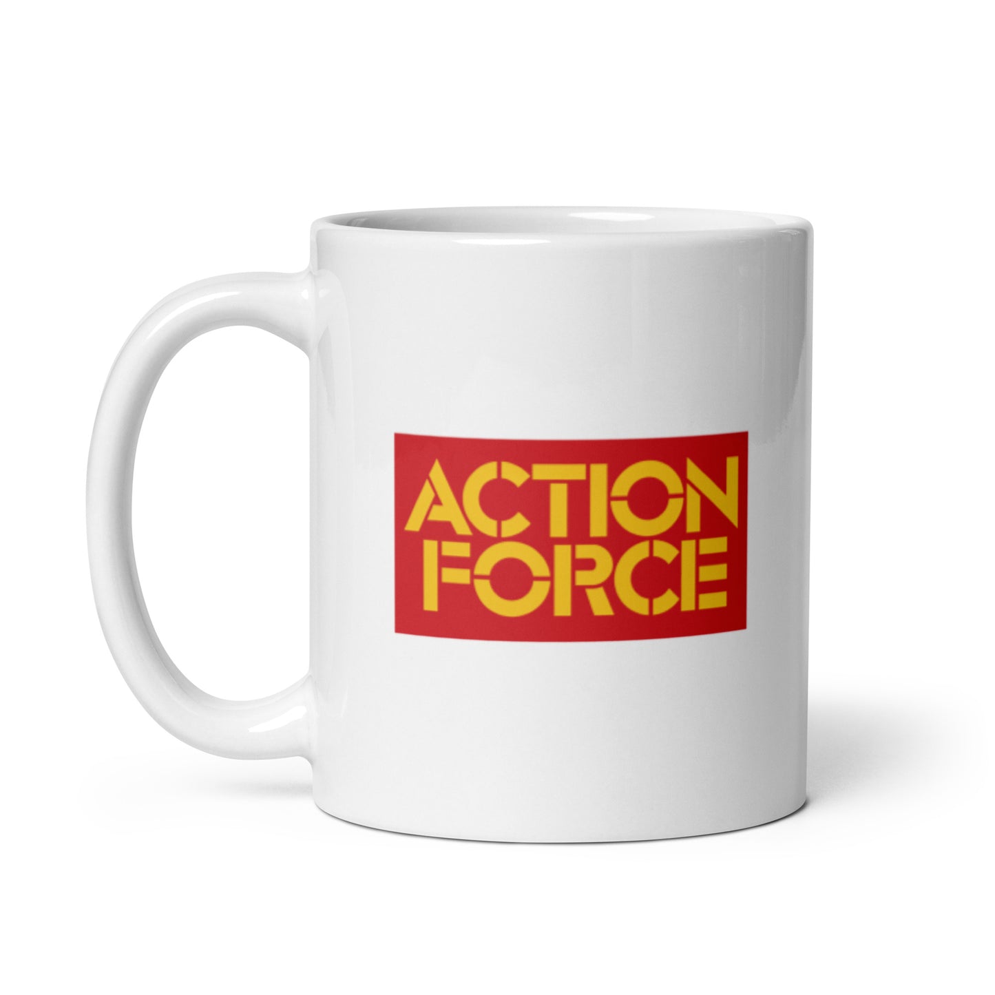 Palitoy Action Force white glossy mug