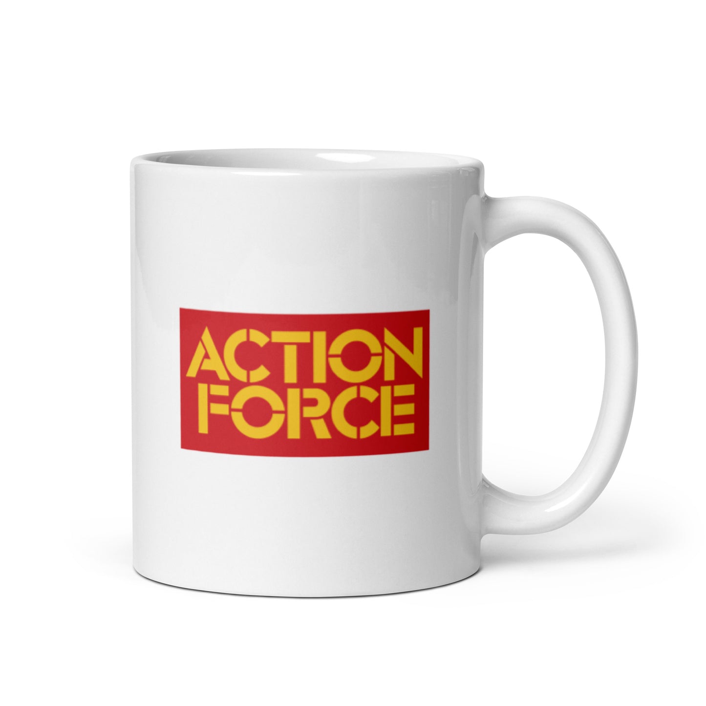 Palitoy Action Force white glossy mug