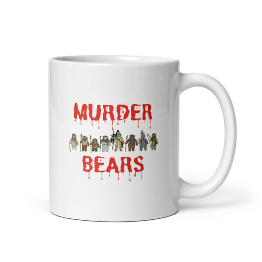 Vintage Star Wars Murder Bears Ewoks white glossy mug