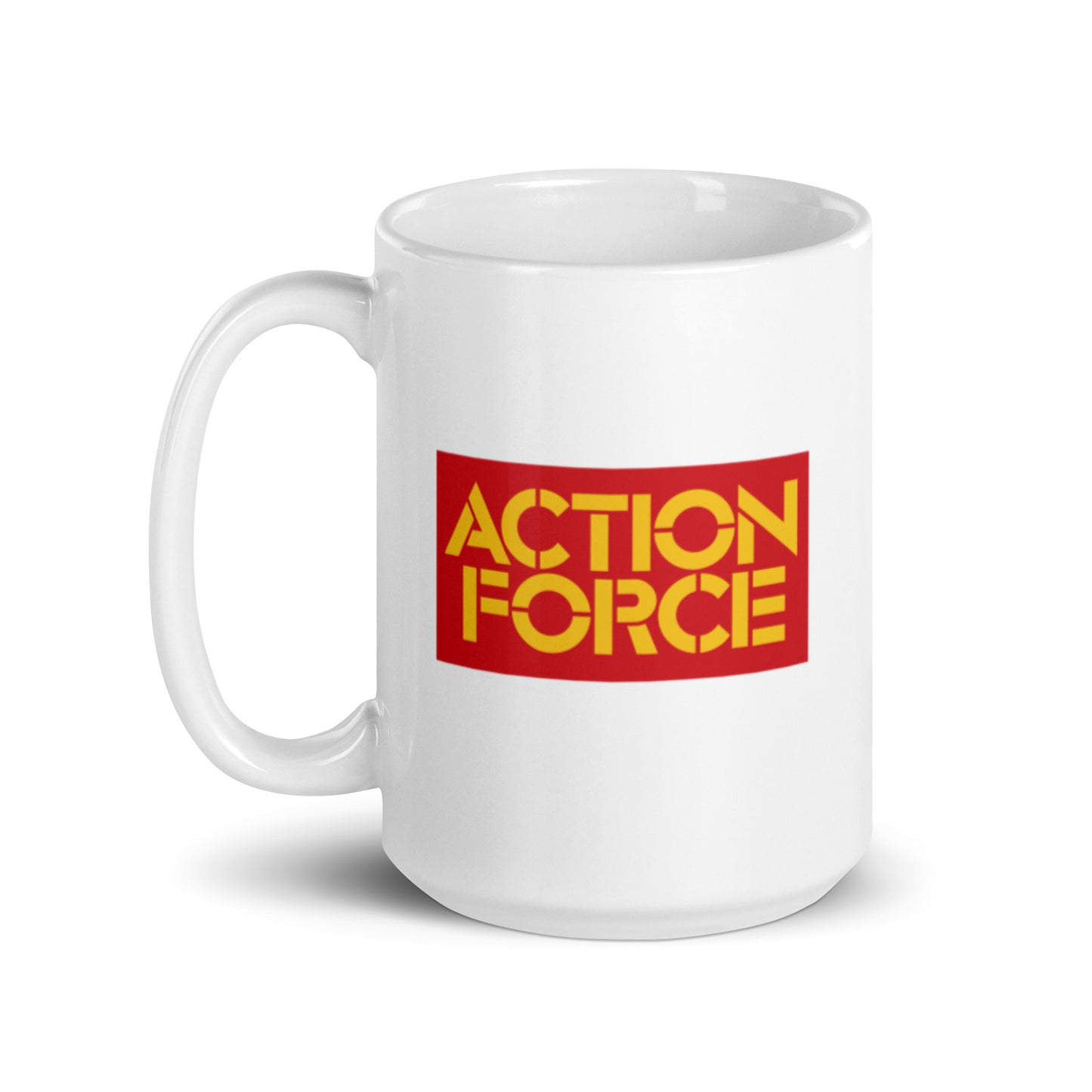 Palitoy Action Force white glossy mug