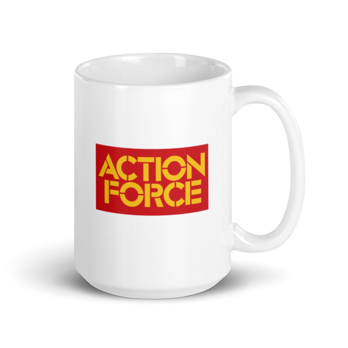 Palitoy Action Force white glossy mug