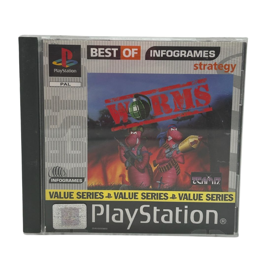 Worms for Sony PlayStation 1 Complete with Manual Infogames value series PAL