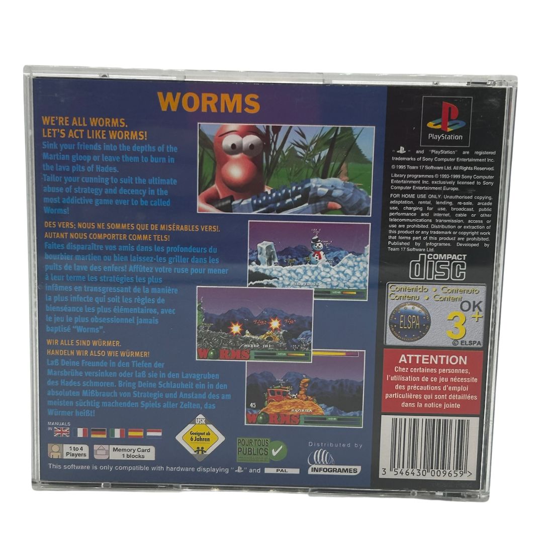 Worms for Sony PlayStation 1 Complete with Manual Infogames value series PAL