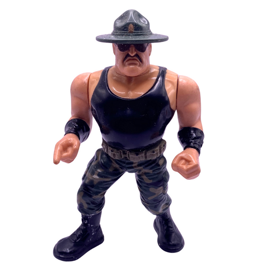 WWF / WWE Hasbro Sgt Slaughter vintage wrestling figure with working action 866