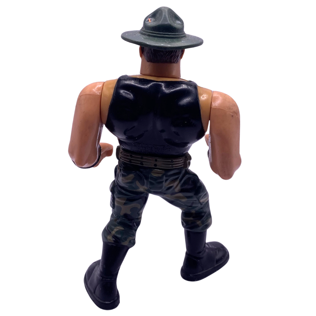 WWF / WWE Hasbro Sgt Slaughter vintage wrestling figure with working action 866