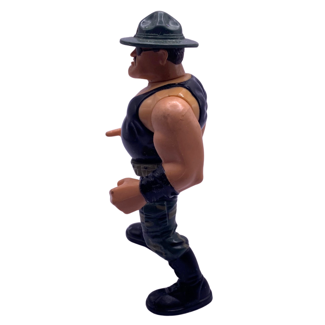 WWF / WWE Hasbro Sgt Slaughter vintage wrestling figure with working action 866