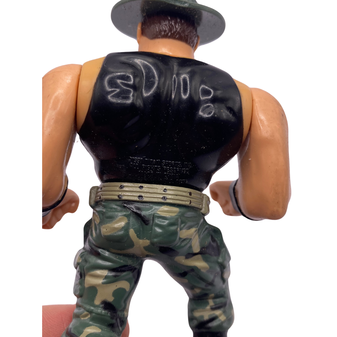 WWF / WWE Hasbro Sgt Slaughter vintage wrestling figure with working action 866