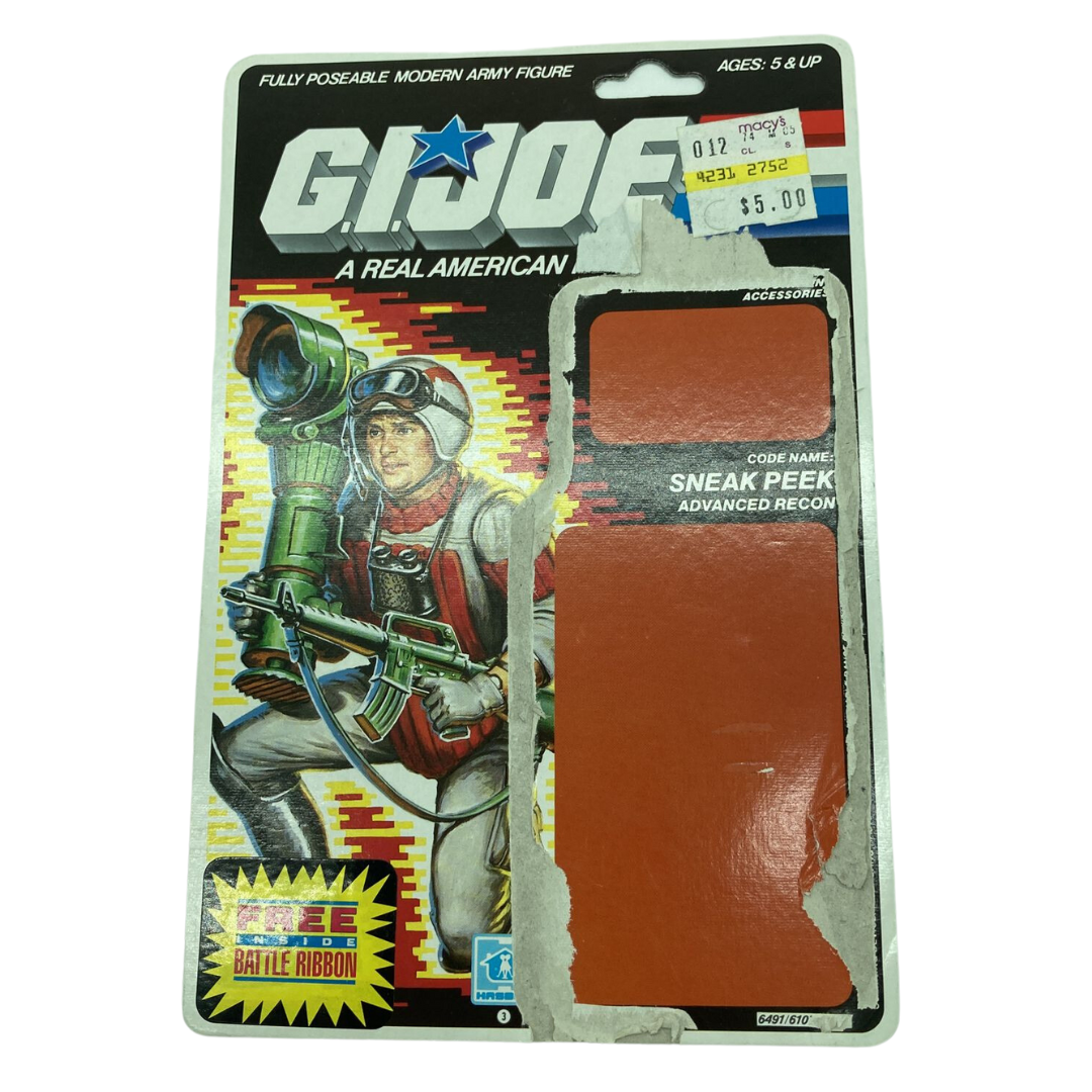 G.I. Joe, Action Force Sneak Peek V1 backing card 86