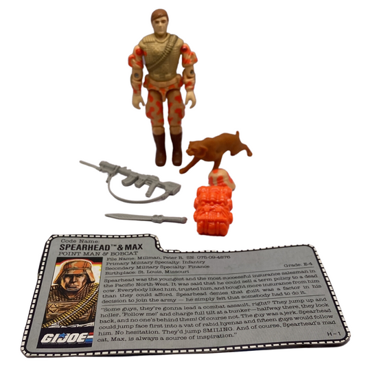 G.I. Joe Action Force Spearhead and Max complete with filecard 19