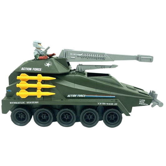 G.I Joe Persuader tank vehicle complete with Backstop. Action Force stickers