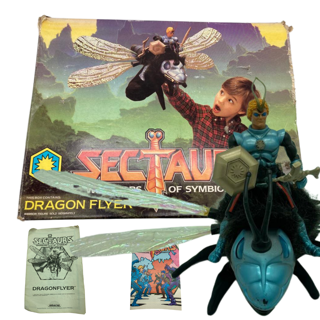 Sectaurs Dragon Flyer with Prince Dargon figure, boxed with instructions 55