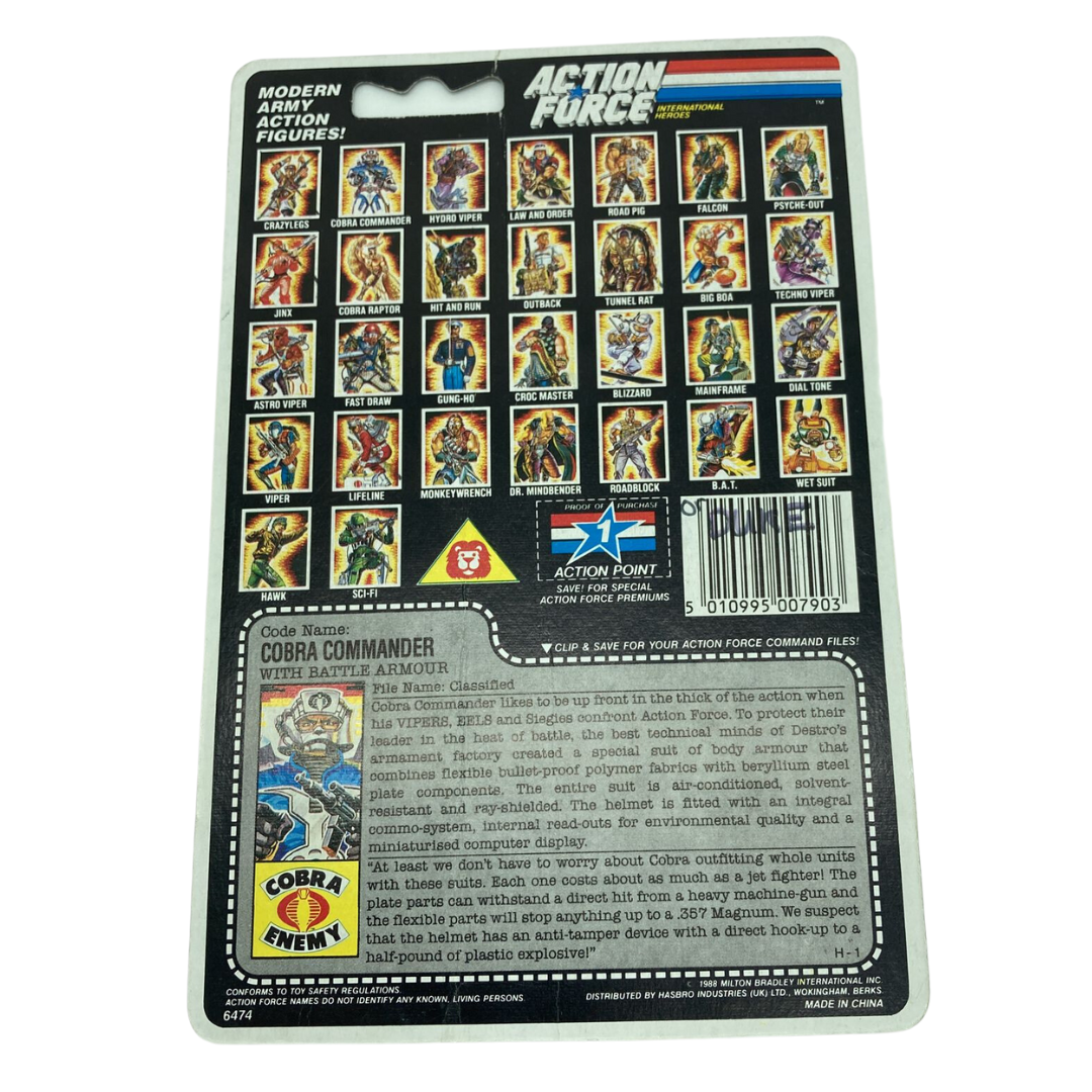 G.I. Joe, Action Force Cobra Commander V3 backing card 92