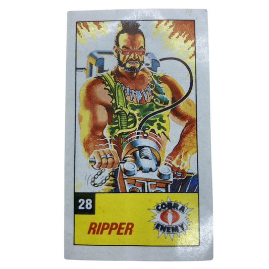 Action Force, GI Joe Ripper, Collectors card 28 enemy cobra