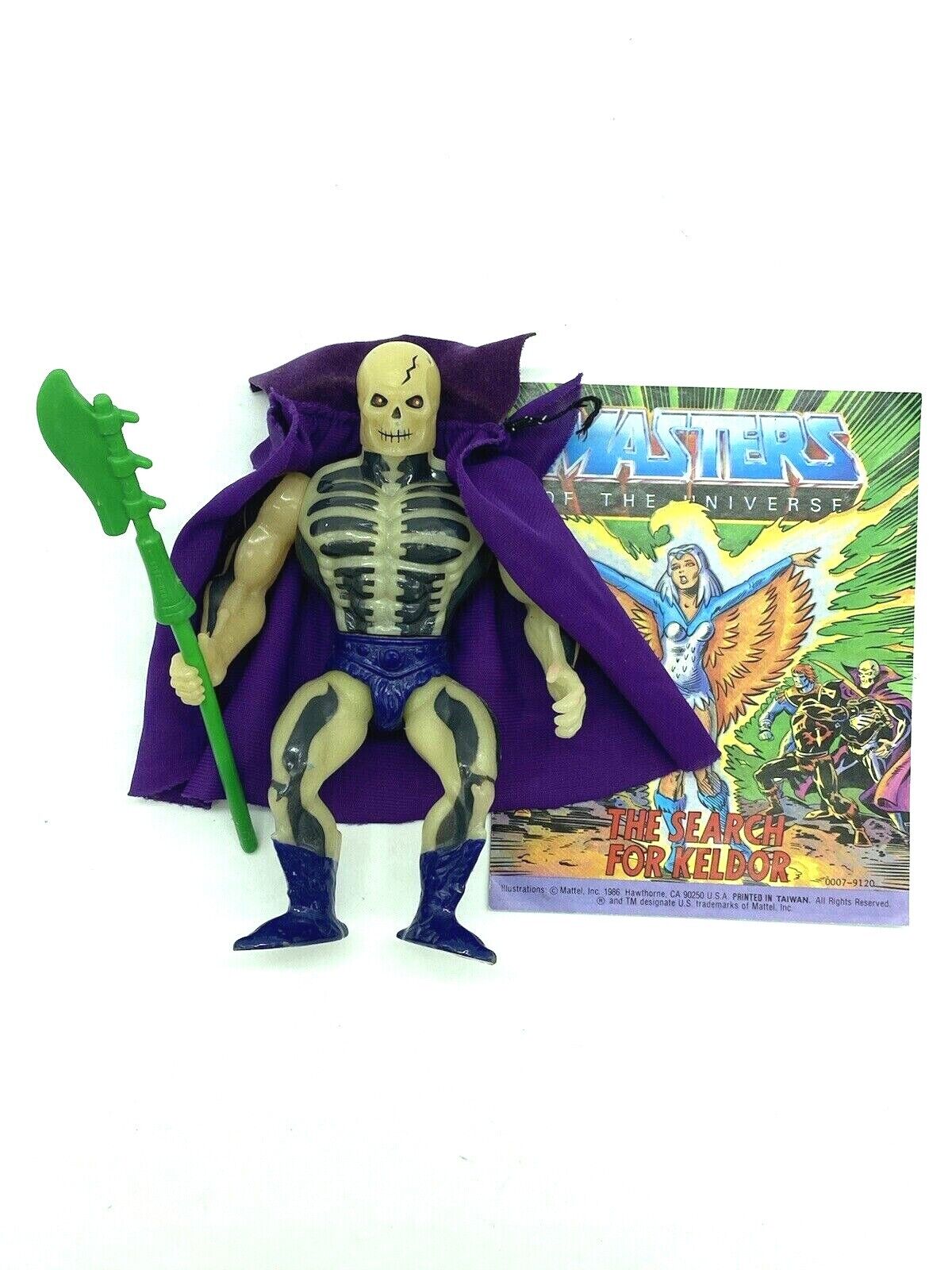 He-Man Scareglow figure complete with cape, weapon and comic