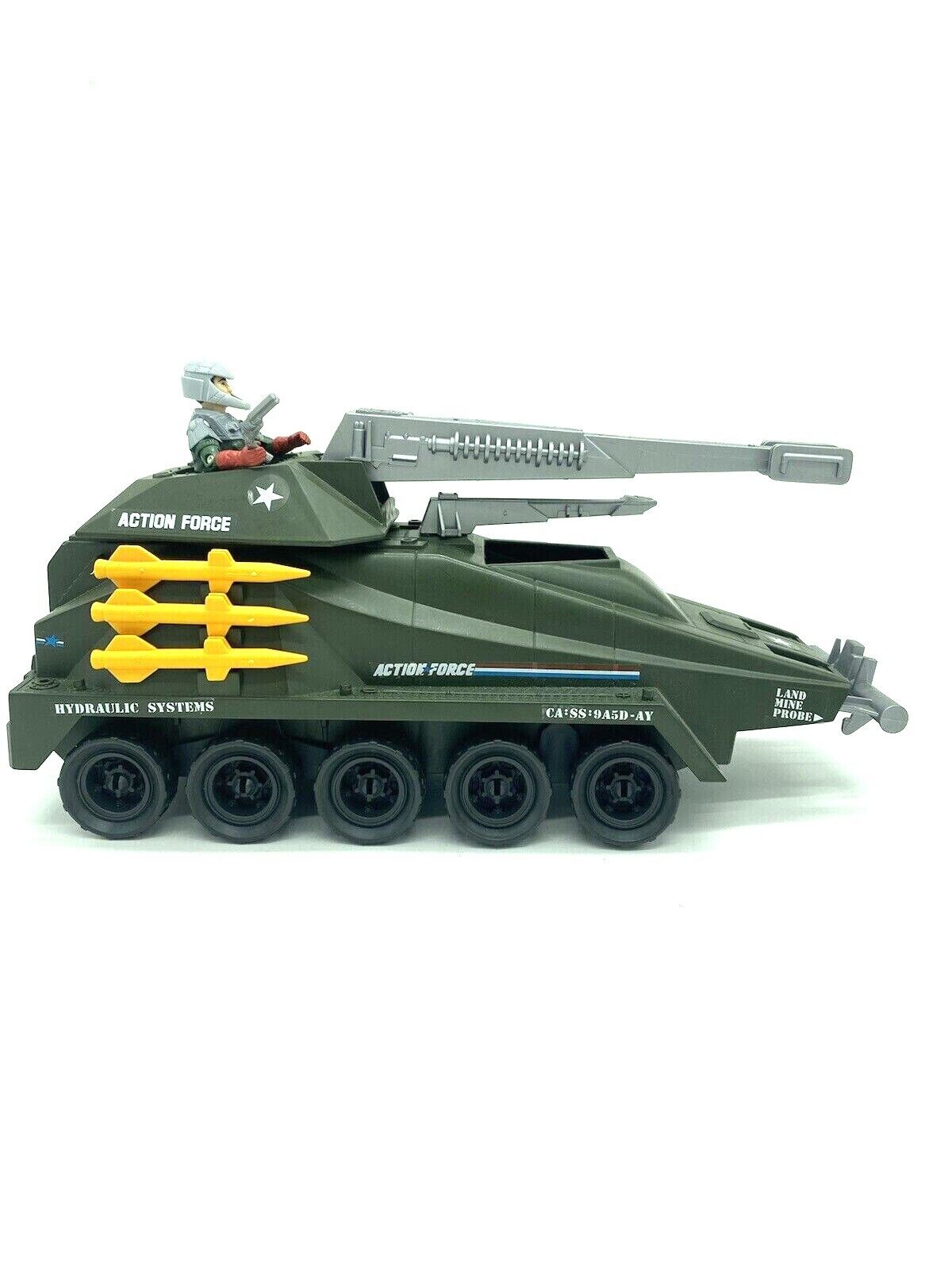 G.I Joe Persuader tank vehicle complete with Backstop. Action Force stickers