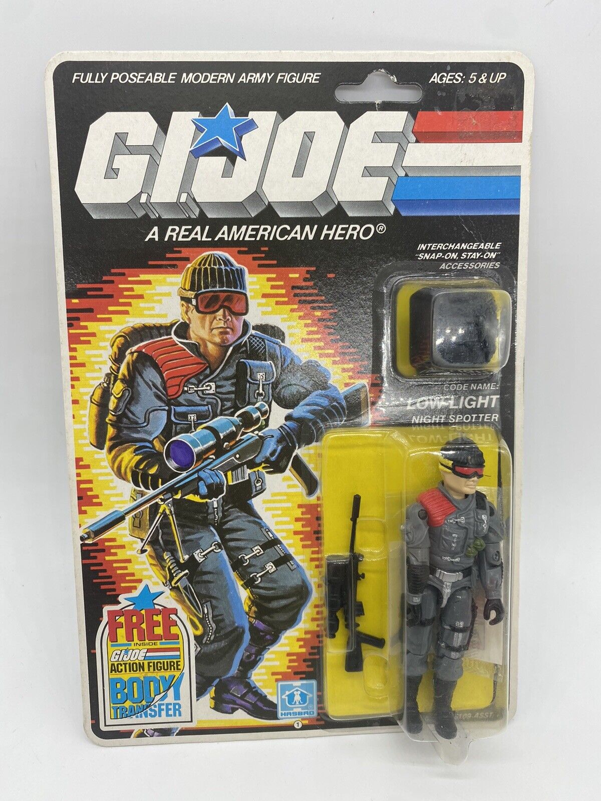 G.I. Joe Action Force Low Light MOC Complete vintage 1980s GI Joe lowlight