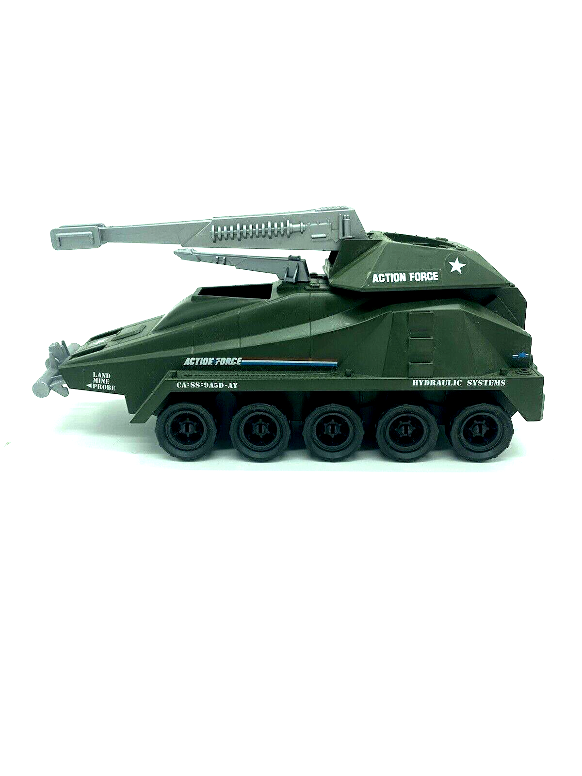 G.I Joe Persuader tank vehicle complete with Backstop. Action Force stickers