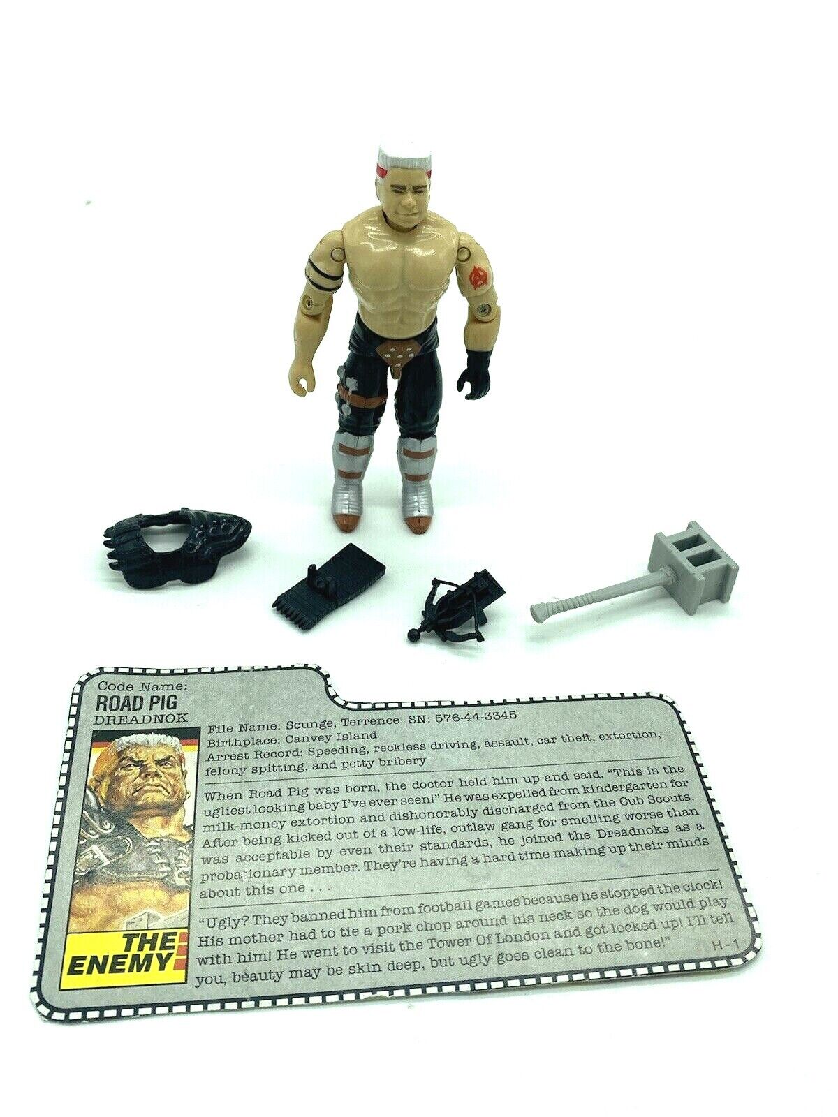 G.I. Joe Road Pig complete Cobra figure with file card